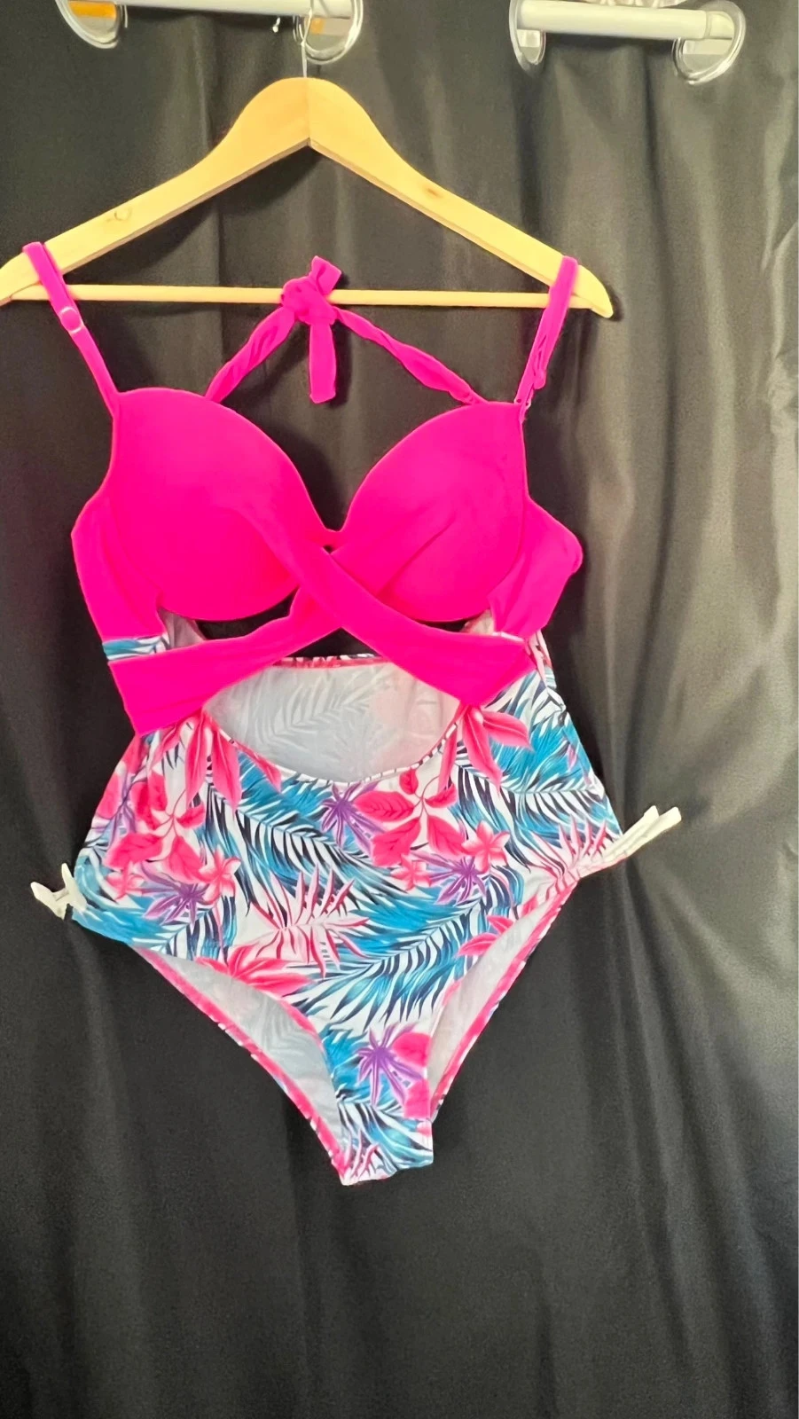 Hot pink swimsuit